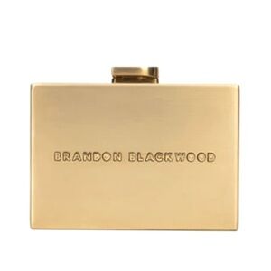 Brandon Blackwood Mini Gold Metal Clutch